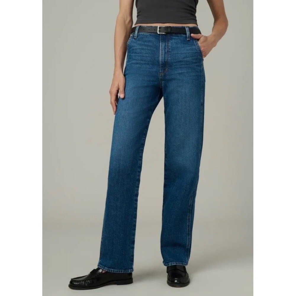 Joes Jeans The Margot Trouser High Rise Straight Leg Blue Denim Big Deal Size 30
